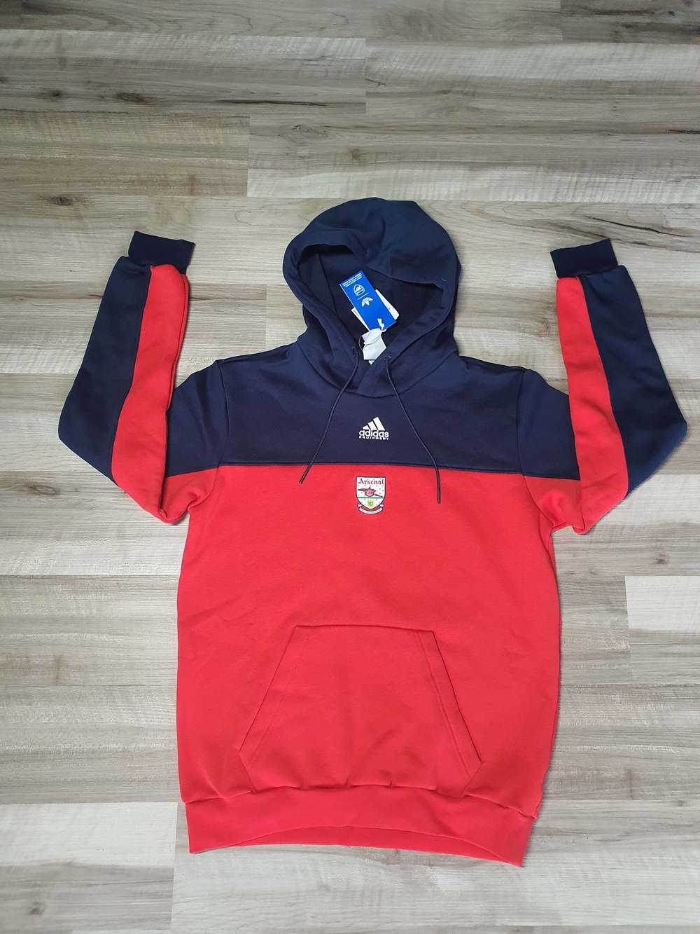 adidas x Arsenal Retro 92-94 EQT Logo Sweatshirt Classic Vintage Hoodie Men Sz M